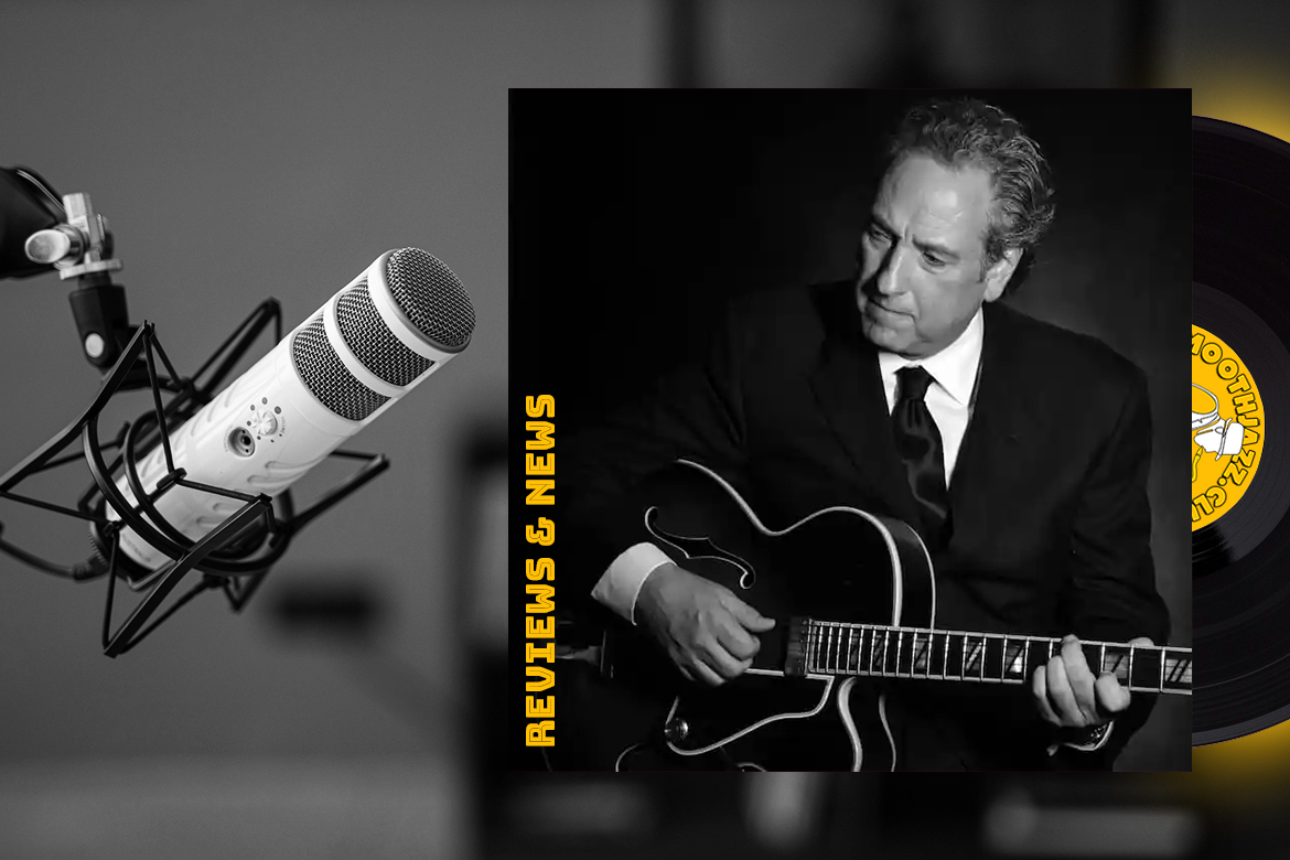 Les Sabler tocando la guitarra durante una actuación de Smooth Jazz.